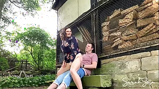 Fucking within reach an abondand barnyard - outdoor sex